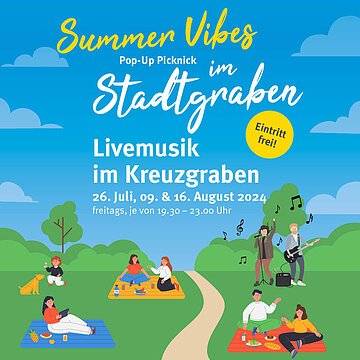 Plakat "Picknick im Stadtgraben 2024"