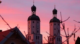 Stadtpfarrkirche Sonnenuntergang